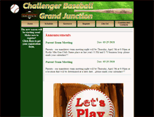 Tablet Screenshot of challengerbaseball.net